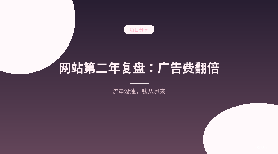网站第二年复盘：流量没涨多少，广告费反而翻倍了